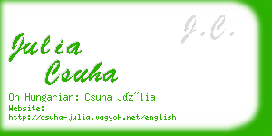 julia csuha business card